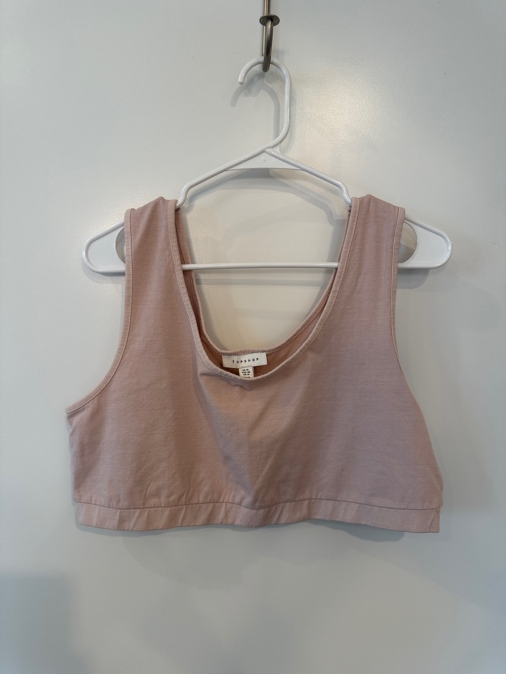 Topshop Dusty Rose Scoop Crop Tank/Bra